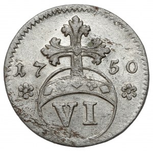 Brunswick-Wolfenbüttel, Karl I, 6 pfennig 1750