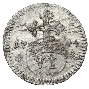 Brunswick-Wolfenbüttel, Karl I, 6 pfennig 1744