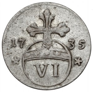 Brunswick-Wolfenbüttel, Ferdinand Albert II, 6 pfennig 1735