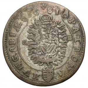 Hungary, Leopold I, 15 kreuzer 1681 KB