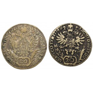 Austria, 20 Kreuzer 1774-1810, contemporary forgery - lot (2pcs)