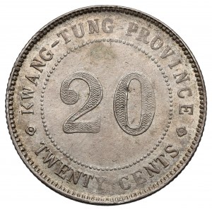 China, Kwangtung Province, 2 Jiao / 20 Cents year 9 (1920)