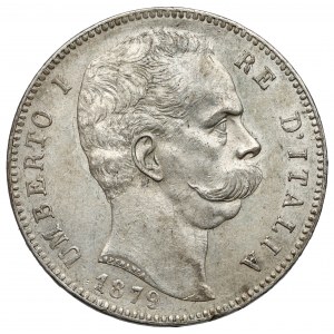 Italy, Umberto I, 5 Lire 1879