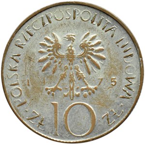 Polska, PRL, Adam Mickiewicz, 10 złotych 1975, falsyfikat z epoki