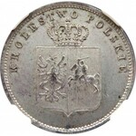 Powstanie Listopadowe, 2 złote 1831 K.G., Warszawa, NGC MS65!!!! Mega nota