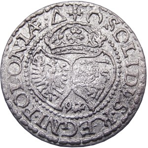 Zygmunt III Waza, szeląg 1592, Malbork. NIENOTOWANY, PIĘKNY