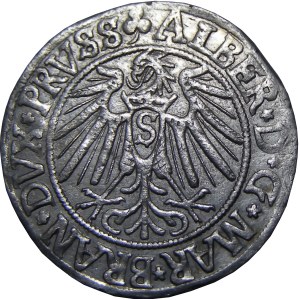 Prusy Książęce, Albrecht, Grosz pruski 1541, Królewiec, PIĘKNY