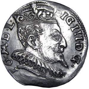 Zygmunt III Waza, trojak 1595, Wilno, CHALECKI