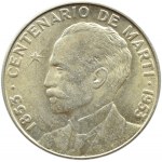 Kuba, Republika, 1 peso 1953, Jose Marti, Filadelfia, UNC