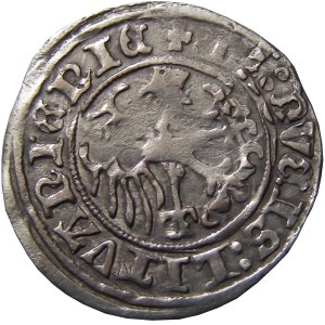 Zygmunt I Stary, półgrosz 1509, Wilno, DESTRUKT - CIEKAWY