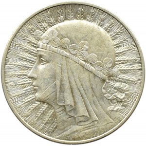 Polska, II RP, Głowa kobiety, 10 złotych 1932, bez znaku mennicy, Londyn