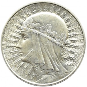 Polska, II RP, Głowa kobiety, 5 złotych 1933, Warszawa