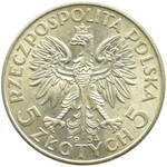 Polska, II RP, Głowa kobiety, 5 złotych 1934, Warszawa
