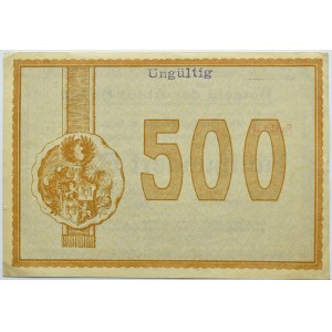 Sagan/Żagań, 500 marek 1922, seria D