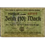 Marienburg, Malbork, notgeld, 10 marek 1918, piękny
