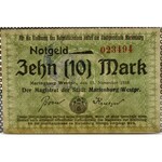 Marienburg, Malbork, notgeld, 10 marek 1918, piękny