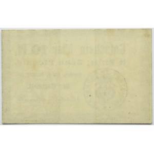 Bromberg, Bydgoszcz, Gutschein 10 pfennig 1916, kropka kwadratowa