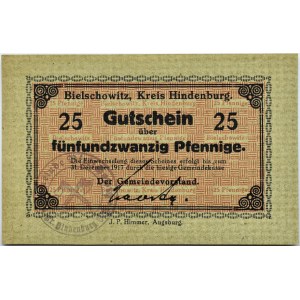 Bielschowitz/Bielszowice, 25 pfennig 1917, UNC