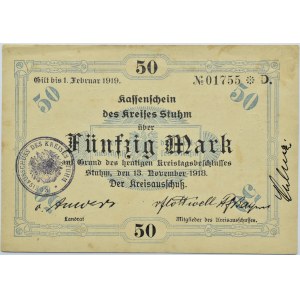 Stuhm/Sztum, 50 marek 1918, seria D, numer 01755