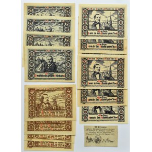 Stettin/Szczecin, lot 15 notgeldów 1921, UNC