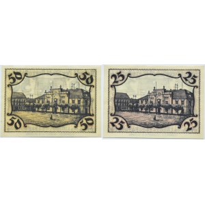 Herrnstadt/Wąsosz, lot dwóch notgeldów 25, 50 pfennig