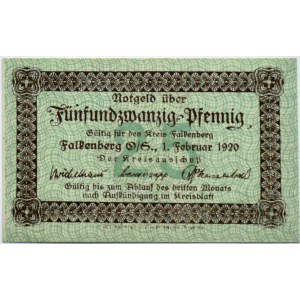 Falkenberg/Niemodlin, 25 pfennig 1920, nr 075386, UNC