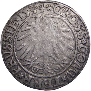 Zygmunt I Stary, grosz 1534 PRVSSIE/PRVSSIE, Toruń