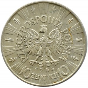 Polska, II RP, Józef Piłsudski, 10 złotych 1938, Warszawa