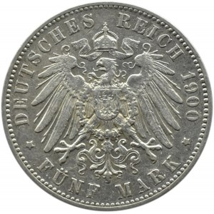 Niemcy, Saksonia, Albert, 5 marek 1900 E, Muldenhütten