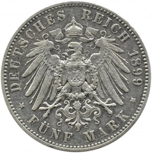 Niemcy, Saksonia, Albert, 5 marek 1899 E, Muldenhütten