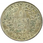 Powstanie Listopadowe, 5 złotych 1831 KG, Warszawa