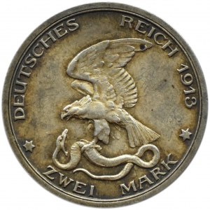 Niemcy, Prusy, Wilhelm II, 2 marki 1913 A, Berlin