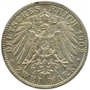 Niemcy, Bawaria, Otto 2 marki 1903 D, Monachium