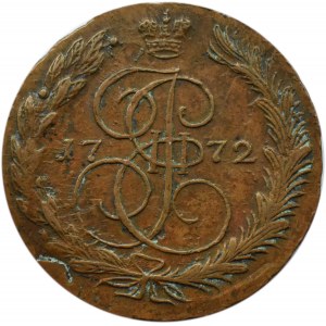 Rosja, Katarzyna II, 5 kopiejek 1772 E.M, Jekateringurg