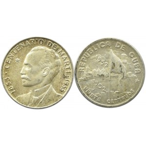 Kuba, Republika, lot monet 1952-1953, Filadelfia