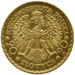 Polska, II RP, Bolesław Chrobry, 20 złotych 1925, Warszawa