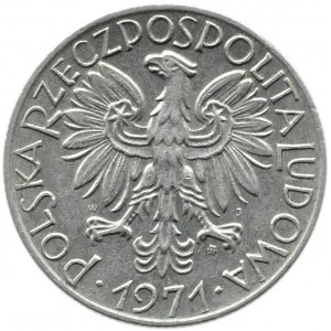 Polska, PRL, Rybak, 5 złotych 1971, Warszawa