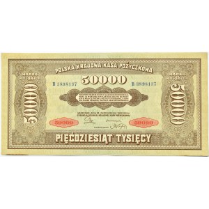 Polska, II RP, 50 000 marek 1922, seria B 3898137, UNC-