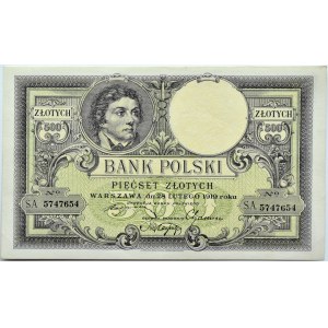 Polska, II RP, T. Kościuszko 500 złotych 1919, Londyn, piękne