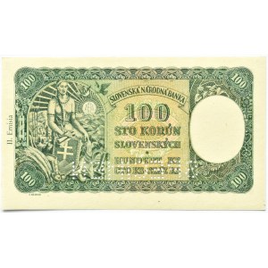 Słowacja, 100 koron 1940, seria C6 emisja II, Bratysława, SPECIMEN