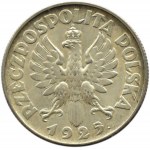 Polska, II RP, Kłosy, 2 złote 1925 z kropką, Londyn, UNC