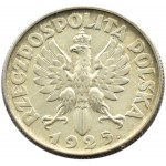 Polska, II RP, Kłosy, 2 złote 1925 z kropką, Londyn, UNC