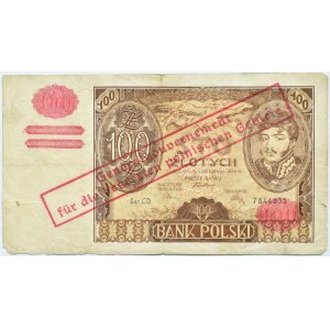 Polska, Generalna Gubernia, 100 złotych 1934, seria CD, fałszywy nadruk