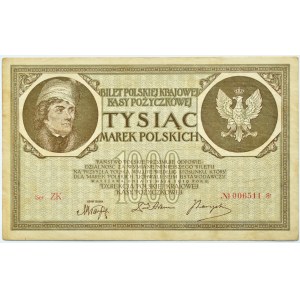 Polska, II RP, 1000 marek 1919, seria ZK, zwn. nr 4