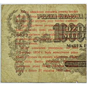 Polska, II RP, bilet zdawkowy 5 groszy 1924, prawa połówka