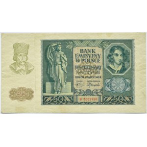 Polska, Generalna Gubernia, 50 złotych 1940, seria B