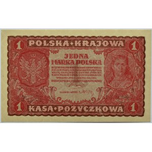 Polska, II RP, 1 marka 1919, I seria KL, Warszawa, UNC