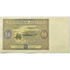 Polska, RP, 50 złotych 1946, seria A, UNC, rzadkie