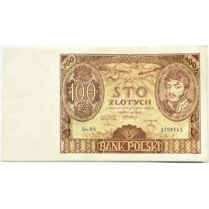 Polska, II RP, 100 złotych 1934, seria BH, Warszawa, dodatkowy znak wodny