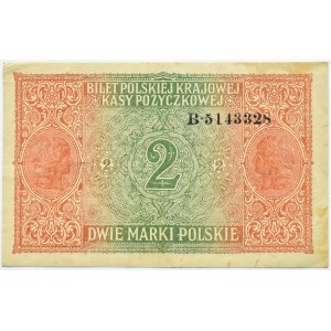 Polska, II RP, 2 marki 1916 Generał, Warszawa, seria B